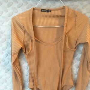 Boohoo soft tan bodysuit
